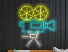 Load image into Gallery viewer, Retro photo camera neon light, Classic camera neon decor, Photography enthusiast neon sign, Old-fashioned camera neon sign, Retro camera LED