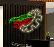 Load image into Gallery viewer, Auto service repair logo in neon sign, neon sign for aircraft workshop