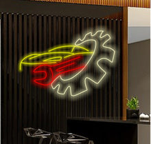 Load image into Gallery viewer, Auto service repair logo in neon sign, neon sign for aircraft workshop