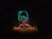 Load image into Gallery viewer, Dj neon sign, music neon sign, live music neon sign, woman dj neon sign, gift for dj neon sign