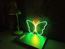 Load image into Gallery viewer, Butterfly neon sign, Butterfly neon light, Custom neon butterfly sign, Butterfly-shaped LED neon sign, Butterfly-shaped LED neon sign