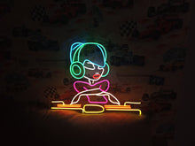 Load image into Gallery viewer, Dj neon sign, music neon sign, live music neon sign, woman dj neon sign, gift for dj neon sign