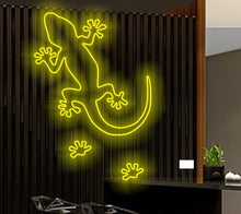 Load image into Gallery viewer, Lizard neon sign, Gecko neon sign, salamander neon sign, chameleon neon sign, reptile neon sign, Zoo neon sign, animal neon sign