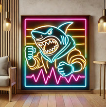 Load image into Gallery viewer, Shark neon sign, neon shark light, neon shark sign, shark LED sign, neon shark decor, custom shark neon sign, shark light-up sign, neon shark wall art, LED shark light sign, shark neon wall decor (Copy)