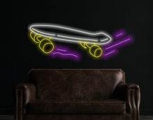 Load image into Gallery viewer, Skateboard neon sign, Neon sign for skate shop, Skateboard shop neon light, Custom skate neon sign, Neon light for skateboarding