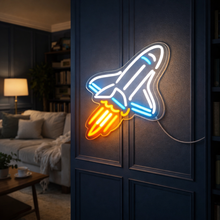 Load image into Gallery viewer, Space shuttle neon sign, Space orbiter neon sign, Spacecraft neon sign