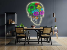 Load image into Gallery viewer, Sugar Skull Neon Sign, Neon Sugar Skull, Calavera neon sign,Mexican Skull Of Death Motive Neon Sign