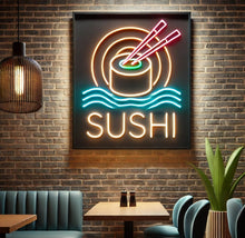 Load image into Gallery viewer, Chopsticks Sushi Neon Sign, Maki Roll Neon Sign, Nigiri Neon Sign
