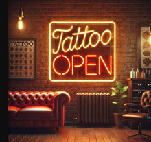 Load image into Gallery viewer, Tattoo Walk Ins Neon Sign, Open Tattoo Shop Neon Sign, Tattoo Artist Neon Sign