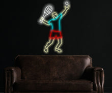 Load image into Gallery viewer, Tennis Player neon sign, tenpinist neon sign, shadowgazer neon sign, shadowsmith neon sin