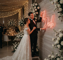 Load image into Gallery viewer, Til death sign, til death wedding decor, led til death neon sign, til death do us part led neon