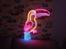 Load image into Gallery viewer, Toucan Neon Sign – Tropical Bird Wall Decor, Vibrant Jungle Neon Light for Bar, Bedroom, or Kids Room – Exotic Animal LED Sign
