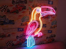 Load image into Gallery viewer, Toucan Neon Sign – Tropical Bird Wall Decor, Vibrant Jungle Neon Light for Bar, Bedroom, or Kids Room – Exotic Animal LED Sign