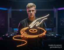 Load image into Gallery viewer, Hand on Plate Neon Sign, Hand Gesture Neon Sign, Hand Light Neon Sign White