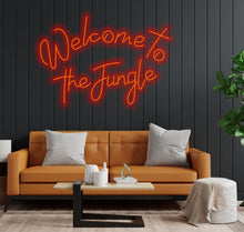 Load image into Gallery viewer, Welcome to the jungle inscriptions neon sign