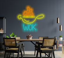 Load image into Gallery viewer, Grill pan neon light, Neon BBQ pan sign, Neon cookware sign