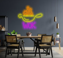 Load image into Gallery viewer, Grill pan neon light, Neon BBQ pan sign, Neon cookware sign