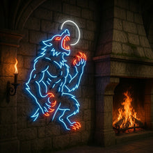 Load image into Gallery viewer, Howling Werewolf Neon Sign, Lycan Wolf Neon Sign, Full Moon Howl Neon Sign