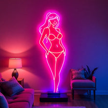 Load image into Gallery viewer, Bikini Girl Neon Sign, Swimsuit Model Neon Sign, Beach Girl Neon Sign