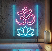 Load image into Gallery viewer, Om Symbol Neon Sign, Yoga Mantra Neon Sign, Zen Om Neon Sign