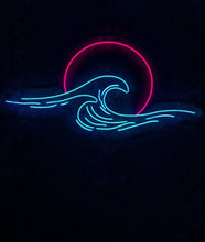 Load image into Gallery viewer, Sunset wave - LED Neon Sign, LED Neon Sign of the Sunset Wave, Shining LED Neon Sign of the Sunset Wave
