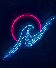 Load image into Gallery viewer, Sunset wave - LED Neon Sign, LED Neon Sign of the Sunset Wave, Shining LED Neon Sign of the Sunset Wave