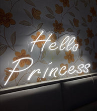 Load image into Gallery viewer, Hello Princess neon sign, Girl room neon, gift girl neon sign