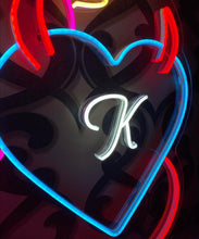 Load image into Gallery viewer, Devil and Angel Neon Sign, Angel and Demon Led Neon Light, Heart Neon Sign, Angelic and Devilish Neon Sign,Valentine's Day Gift