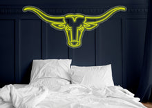 Load image into Gallery viewer, Longhorn Bull neon sign, Bull head led neon, Longhorn head skull light sign, Bull skull sign, Texas western led light