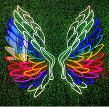 Load image into Gallery viewer, Angel Wings neon sign, Wings neon sign, Angelic Wings neon sign, Heavenly Wings neon sign, Seraphic Wings neon