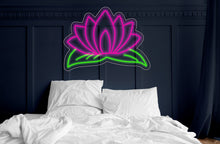 Load image into Gallery viewer, Neon water lily sign, lotus flower neon sign, home decor neon sign, custom neon sign
