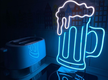 Load image into Gallery viewer, Beer Mug neon sign, Beer Lover Gift neon sign, bar Neon Sign, Cup Of Beer Neon Sign, Beer Mug Home Bar Pub Club Signs