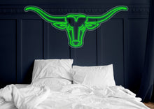 Load image into Gallery viewer, Longhorn Bull neon sign, Bull head led neon, Longhorn head skull light sign, Bull skull sign, Texas western led light