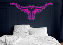 Load image into Gallery viewer, Longhorn Bull neon sign, Bull head led neon, Longhorn head skull light sign, Bull skull sign, Texas western led light