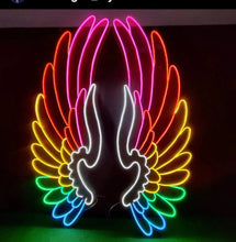 Load image into Gallery viewer, Wings neon sign, Neon angel wings sign, Neon wings wall decor