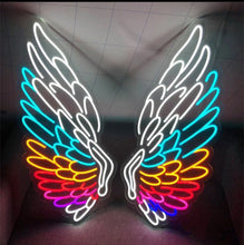 Load image into Gallery viewer, Wings neon sign, Neon angel wings sign, Neon wings wall decor