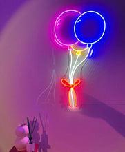 Load image into Gallery viewer, Baloons Neon Wall Sign - Neon sign bedroom, Neon sign custom, Neon sign wedding, Wedding signs, Wedding gift, Neon sign wall decor, Neon Art Party Shop Store, Bar, Restaurant Decor