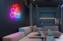 Load image into Gallery viewer, Colorful Flowers LED Cute Anime Neon Sign