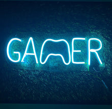 Load image into Gallery viewer, Gamer Neon Sign, Game Night Light, Game Room, Wall Art Decor Light