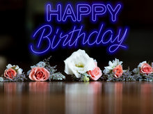 Load image into Gallery viewer, Happy Birthday Neon Sign, Bar Sign Birthday Neon Led, Neon Light, LED Decor Light Room, Wall Decor ,Signage Birthday Party Sign, Party Backdrop