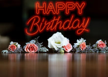 Load image into Gallery viewer, Happy Birthday Neon Sign, Bar Sign Birthday Neon Led, Neon Light, LED Decor Light Room, Wall Decor ,Signage Birthday Party Sign, Party Backdrop