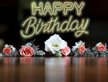 Load image into Gallery viewer, Happy Birthday Neon Sign, Bar Sign Birthday Neon Led, Neon Light, LED Decor Light Room, Wall Decor ,Signage Birthday Party Sign, Party Backdrop