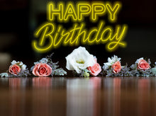 Load image into Gallery viewer, Happy Birthday Neon Sign, Bar Sign Birthday Neon Led, Neon Light, LED Decor Light Room, Wall Decor ,Signage Birthday Party Sign, Party Backdrop