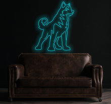 Load image into Gallery viewer, Husky neon sign, dog neon sign, pet shop decor led light, custom gift for pet lover, husky wall decor