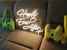 Load image into Gallery viewer, Happily Ever After x neon sign, wedding neon sign, wedding decor neon sign