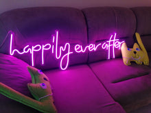 Load image into Gallery viewer, Neon signs, neon sign, happily ever after neon sign, wedding decor neon sign, happily neon signs neonartUA