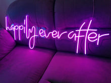 Load image into Gallery viewer, Neon signs, neon sign, happily ever after neon sign, wedding decor neon sign, happily neon signs neonartUA