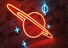 Load image into Gallery viewer, Planet saturn Neon Sign, Saturn Planet neon sign, Planet Galaxy Neon Signs, Space led neon sign, custom Saturn led decor, Space led neon