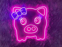 Load image into Gallery viewer, Pig Neon Lights - Pink Pig Led Neon Sign| Pig Light Sign| Pig LED Neon Sign| Pig Light| Pink Pig