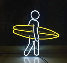 Load image into Gallery viewer, Surfer neon sign, surfing led light, surfboard light sign, surfing man led sign, sport sign